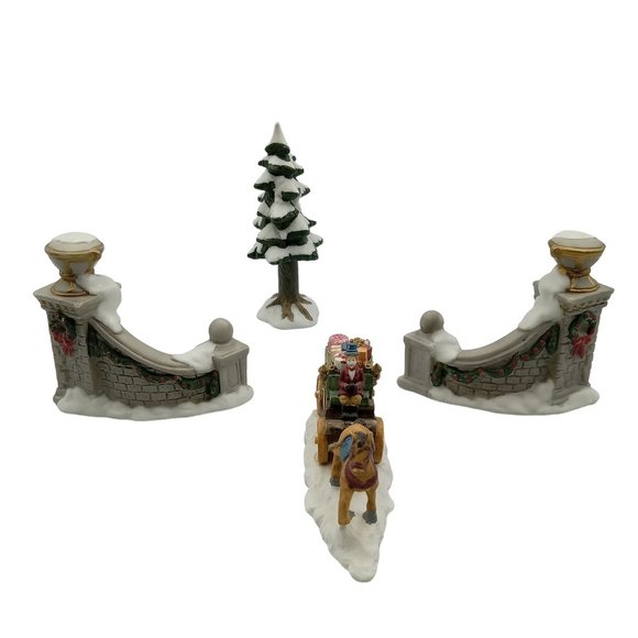 Christmas Village Accessories Hand Painted Porcelain Village Replacement Pieces - Picture 2 of 7